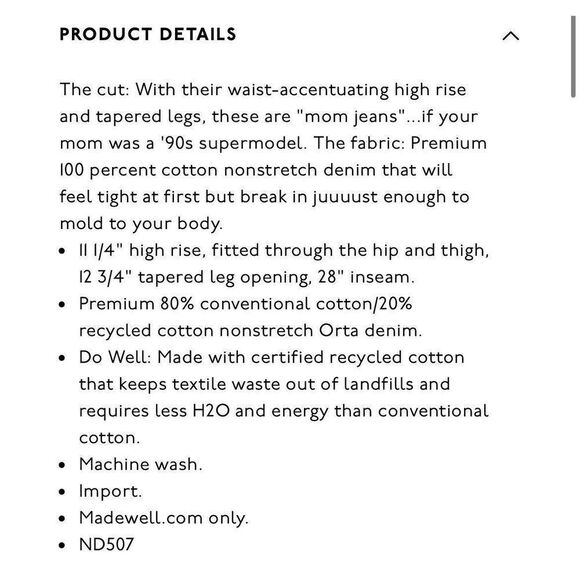 MADEWELL Womens The Perfect Vintage Jeans NEW Destroyed ND507 Cooper Wash Sz 32 - Picture 3 of 12